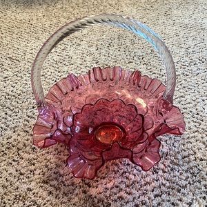 Vintage Fenton Glassware basket